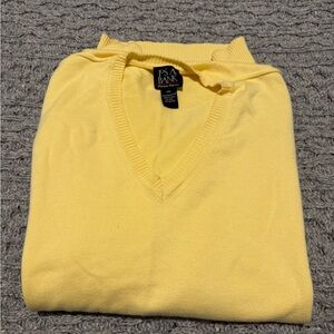 Jos. A. Bank Men's V-Neck Sweater in Bright Yellow
